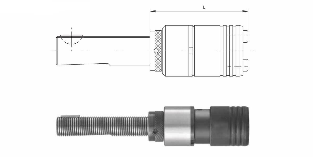 TR28 x 2 TQCF 2 L-96 With Radial Parallel Float Quick Change Tapping Chuck